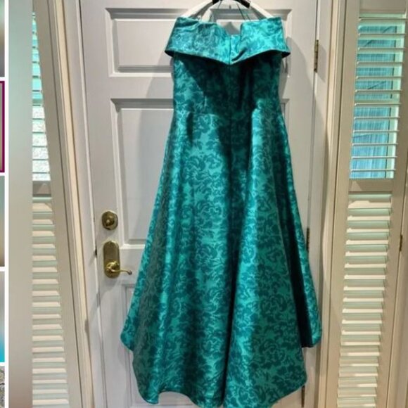 NWOT Rickie Freeman for Teri Jon Off the Shoulder Floral High Low Dress - Picture 7 of 10